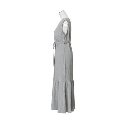 Ice Touch Rib Dress With Cup Gray