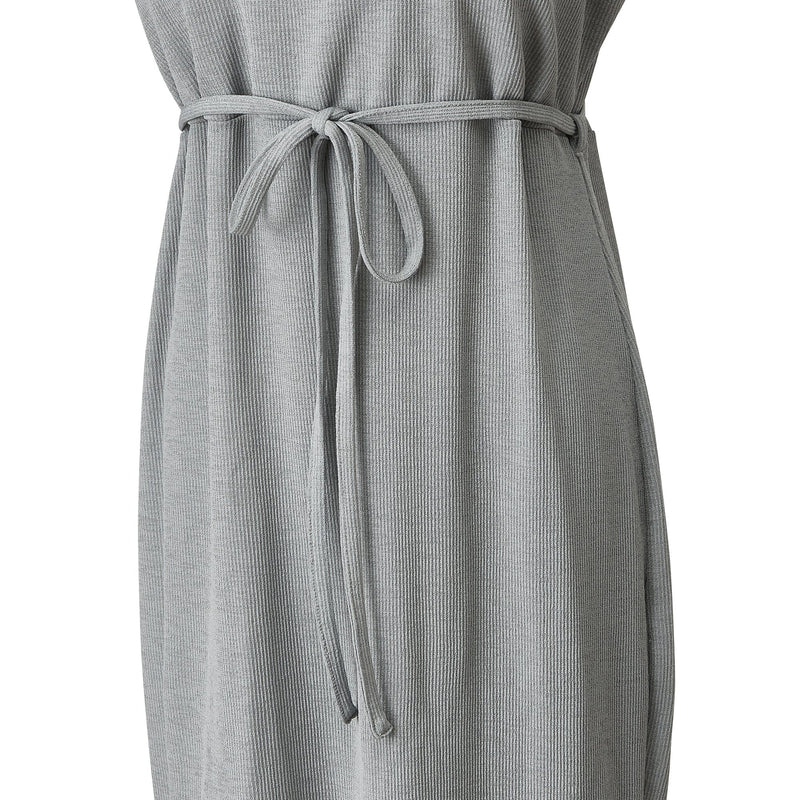 Ice Touch Rib Dress With Cup Gray