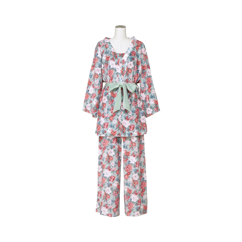 Folkloric Flower Loungewear Green