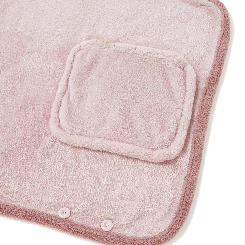 Warm Fleece 4Way Poncho Pink