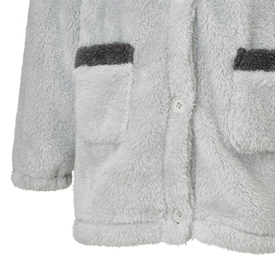 Warm Fleece Cardigan Grey