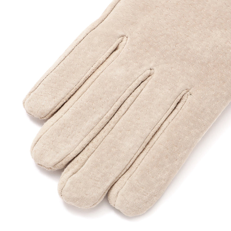 Suede Gloves Beige