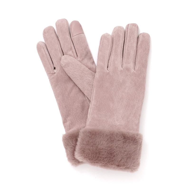 Suede Gloves Pink