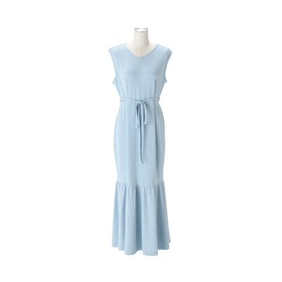 Ice Touch Rib One Piece Light Blue