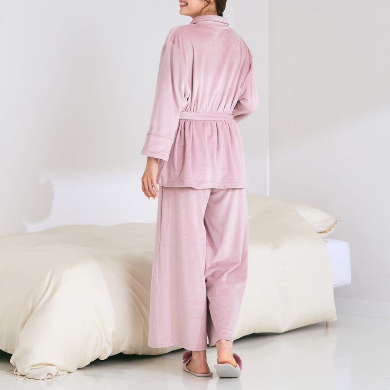 Hyaluronic Stretch Velour Pajama Pink
