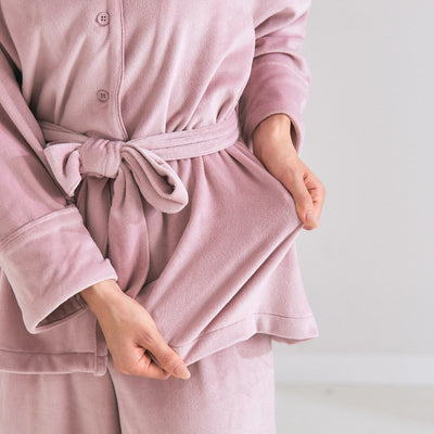 Hyaluronic Stretch Velour Pajama Pink