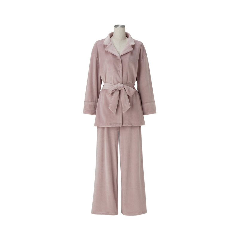 Hyaluronic Stretch Velour Pajama Pink