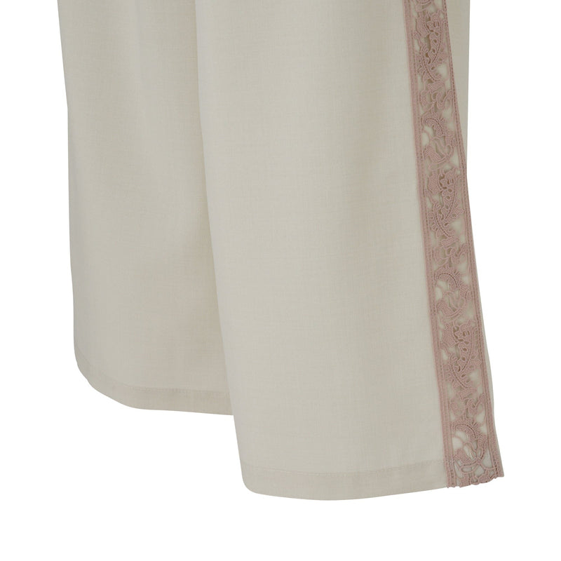 Temperature Control Lace Line Pajama Ivory