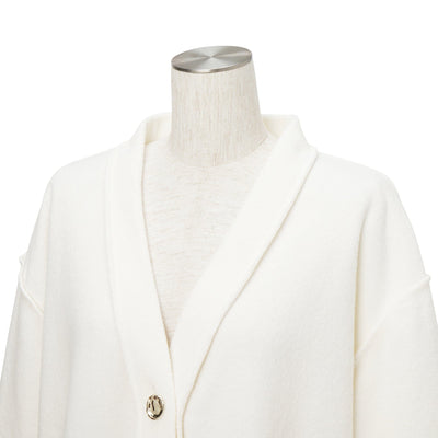 Cut Pile Cardigan Ivory