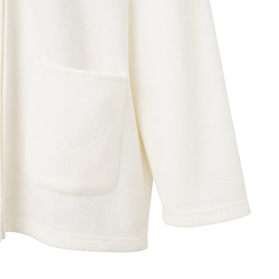 Cut Pile Cardigan Ivory