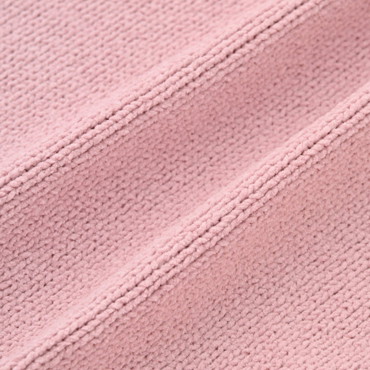 Heart Button Stripe Cardigan In Pink