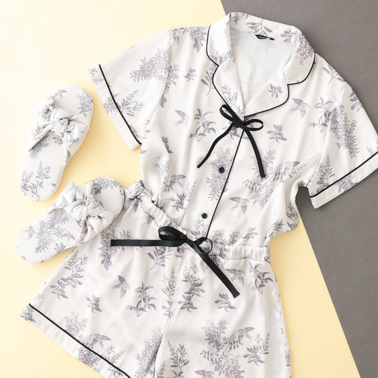 Cool Touch Satin Pajamas Gray