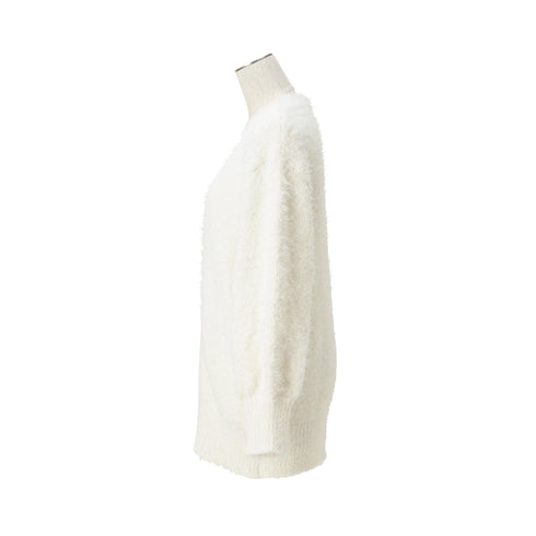 Feather Yarn Cardigan White
