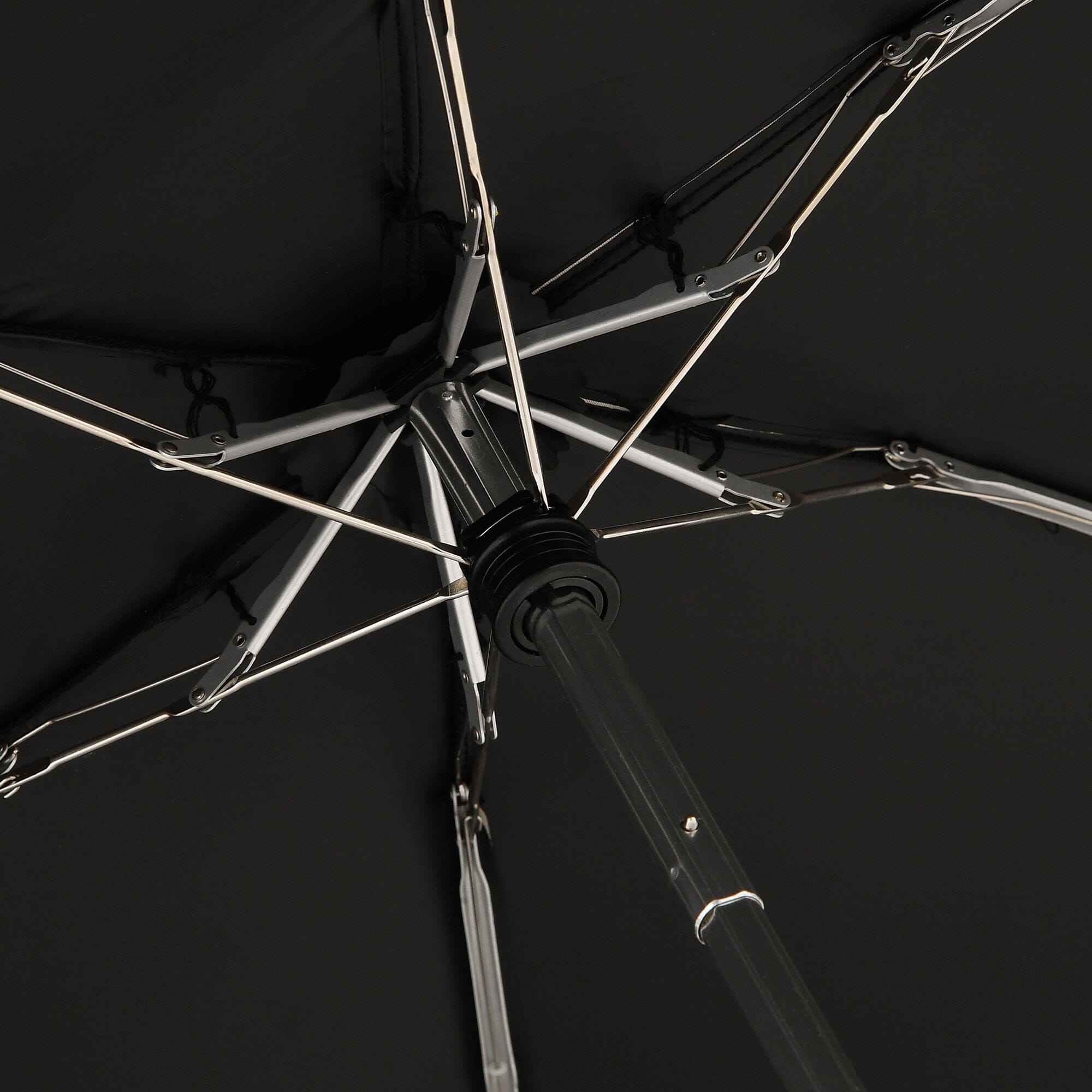 Compact Parasol Mini 47Cm Black (For Both Sunny And Rainy Days)