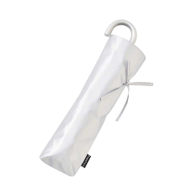 Ribbon Folding Umbrella 50CM  (For Both Sunny And Rainy Days) Silver