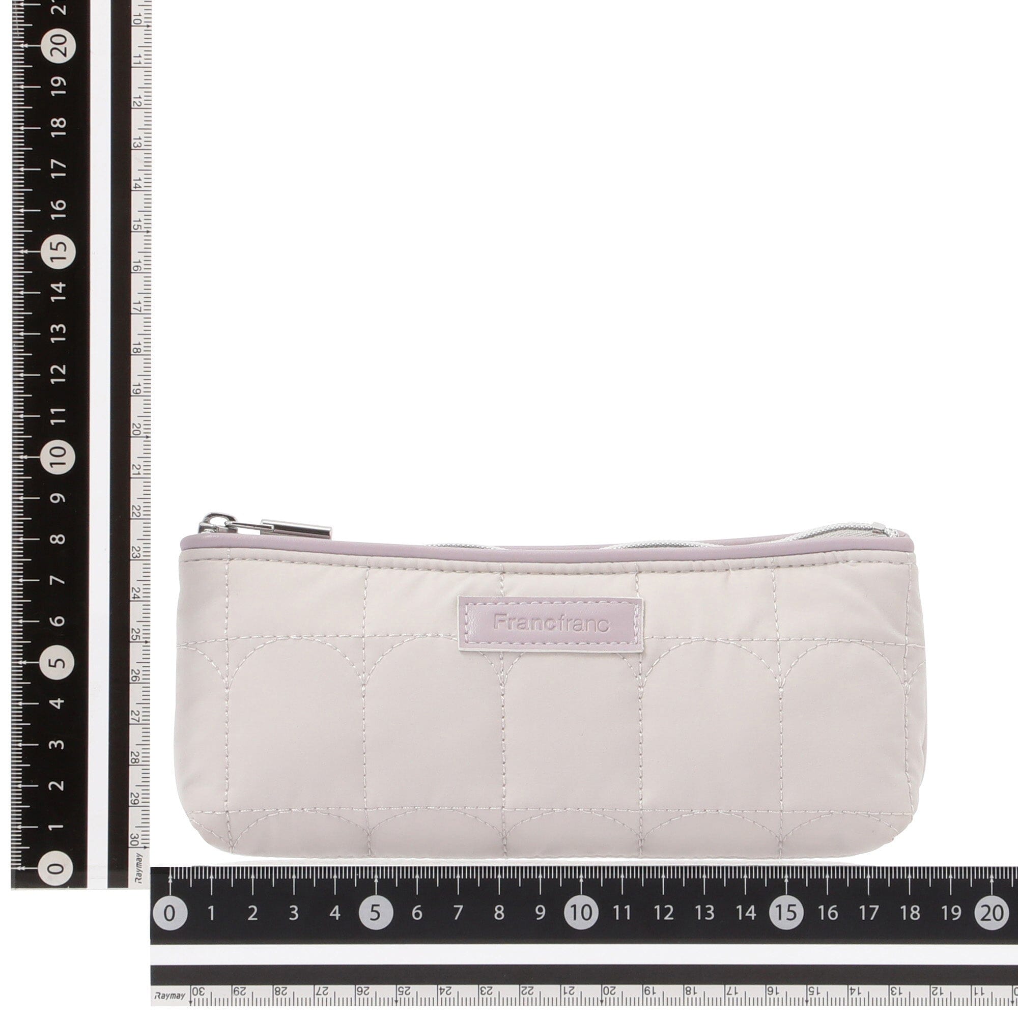 Arch Quilt Pen & Eyeglass Case Light Grey