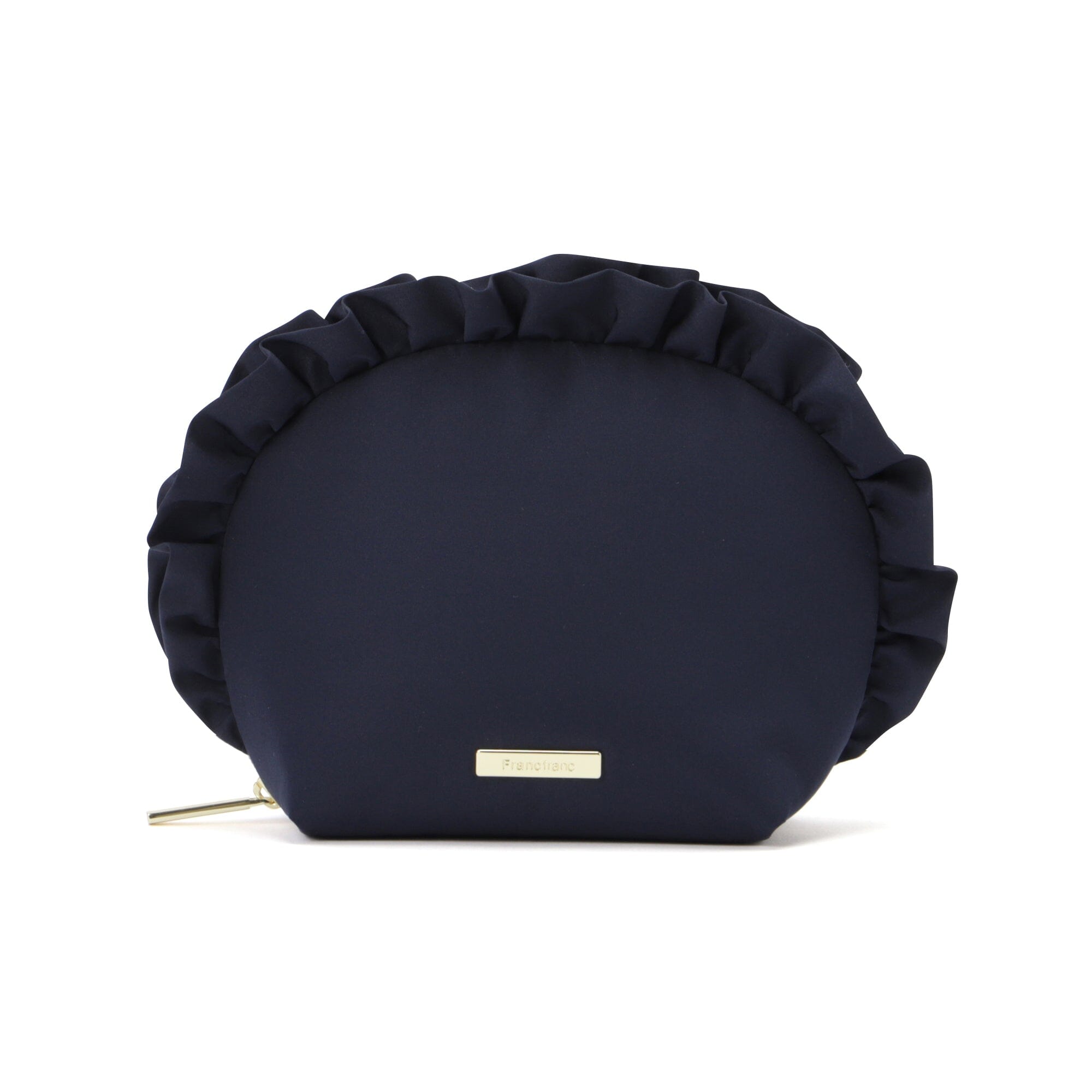 Frill Round Pouch  Navy