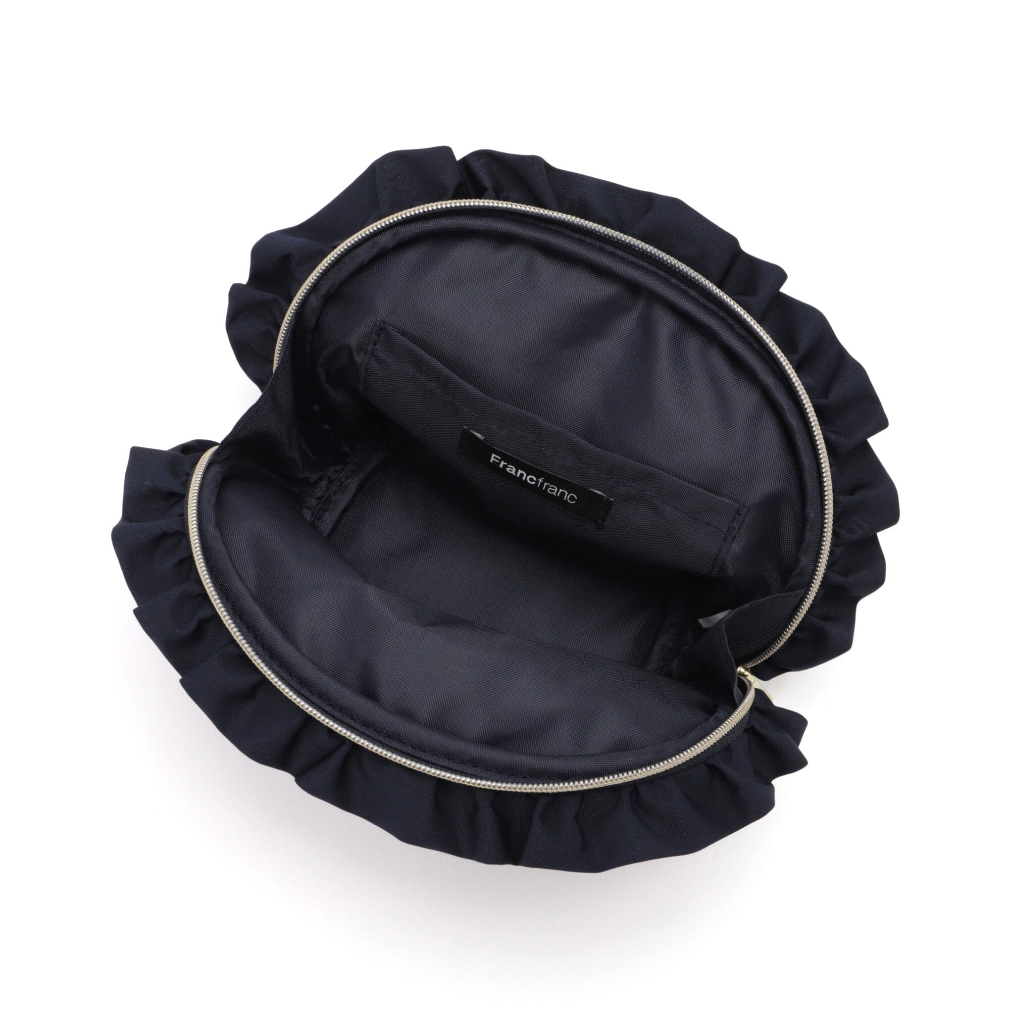 Frill Round Pouch  Navy