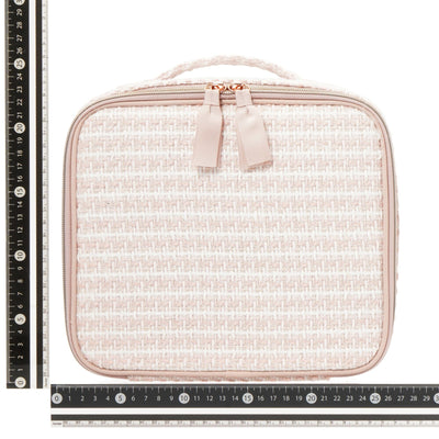 Tweed Vanity Makeup Bag Pink