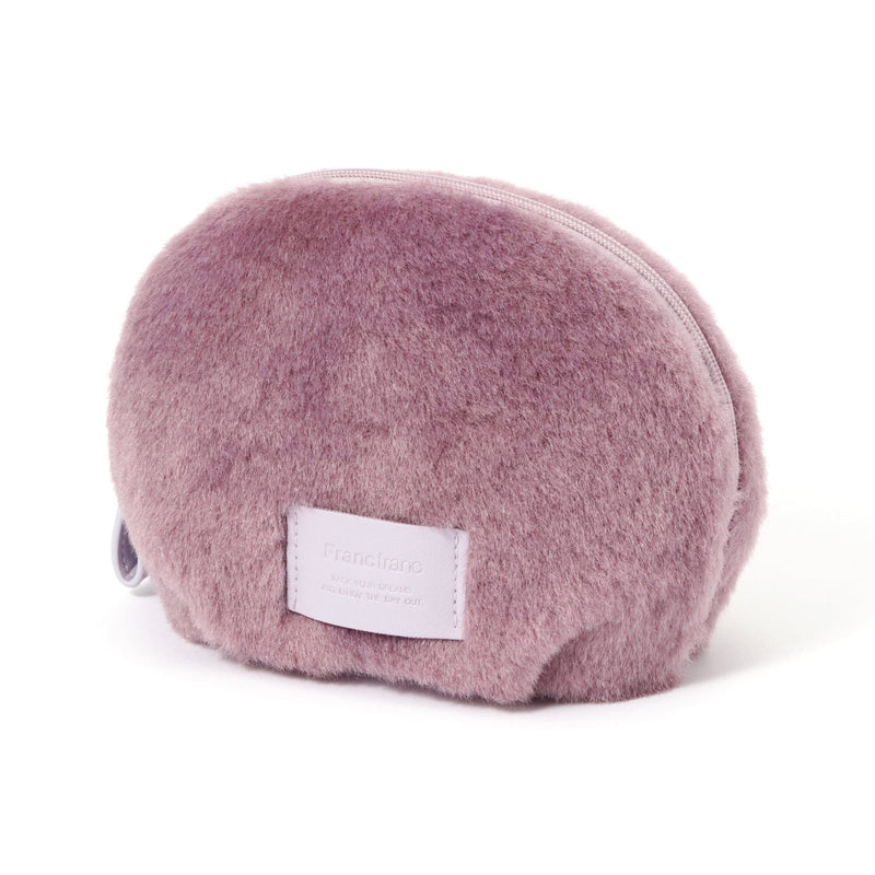 Fur Round Pouch Purple