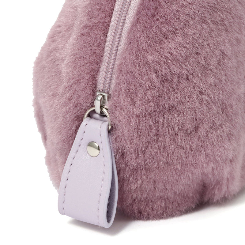 Fur Round Pouch Purple