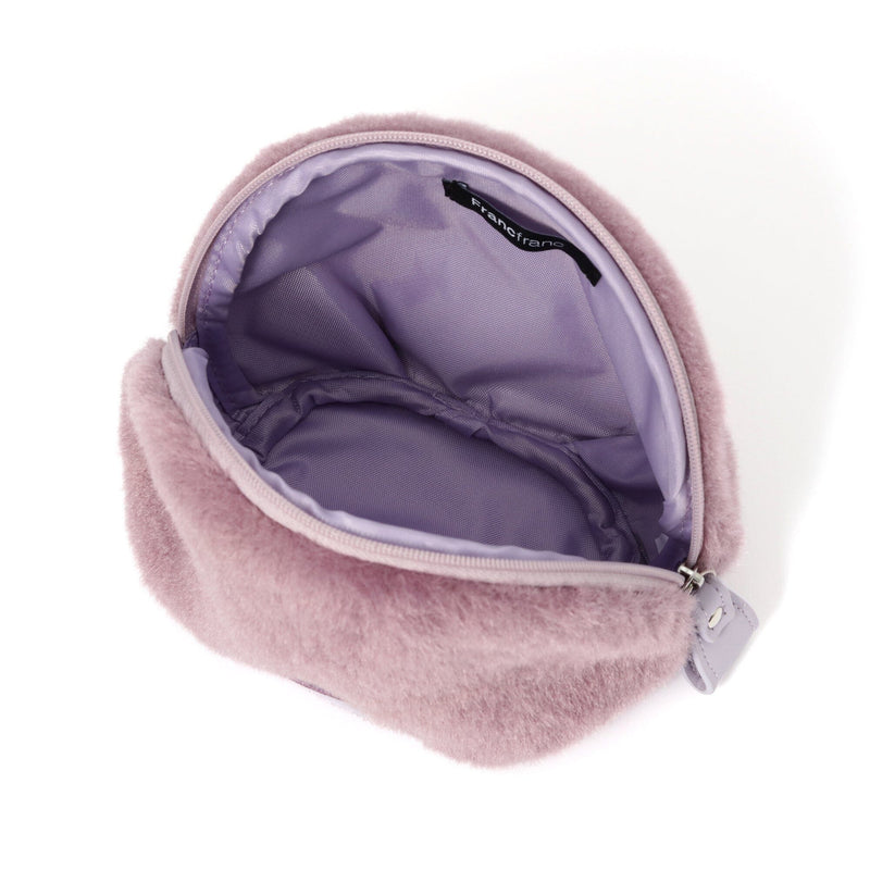 Fur Round Pouch Purple