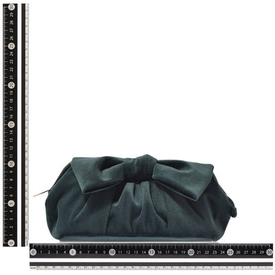 Velour Ribbon Wire Pouch Green