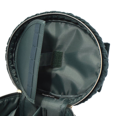 Velour Ribbon Vanity Pouch Small Green