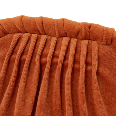 Velour Pleat Stand Pouch Orange