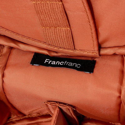 Velour Pleat Vanity Pouch Small Orange