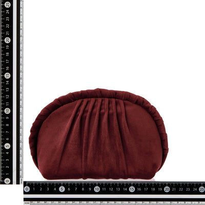 Velour Pleat Pouch Small Wine