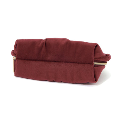 Velour Pleat Pouch Small Wine