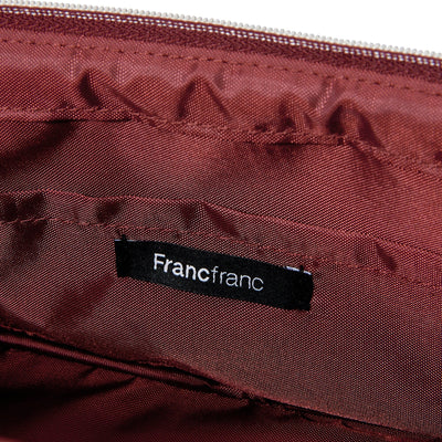 Velour Pleat Wire Pouch Wine