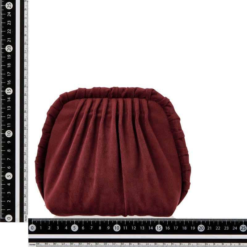 Velour Pleat Stand Pouch Wine