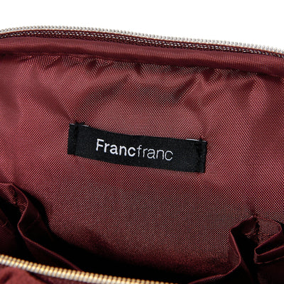 Velour Pleat Stand Pouch Wine