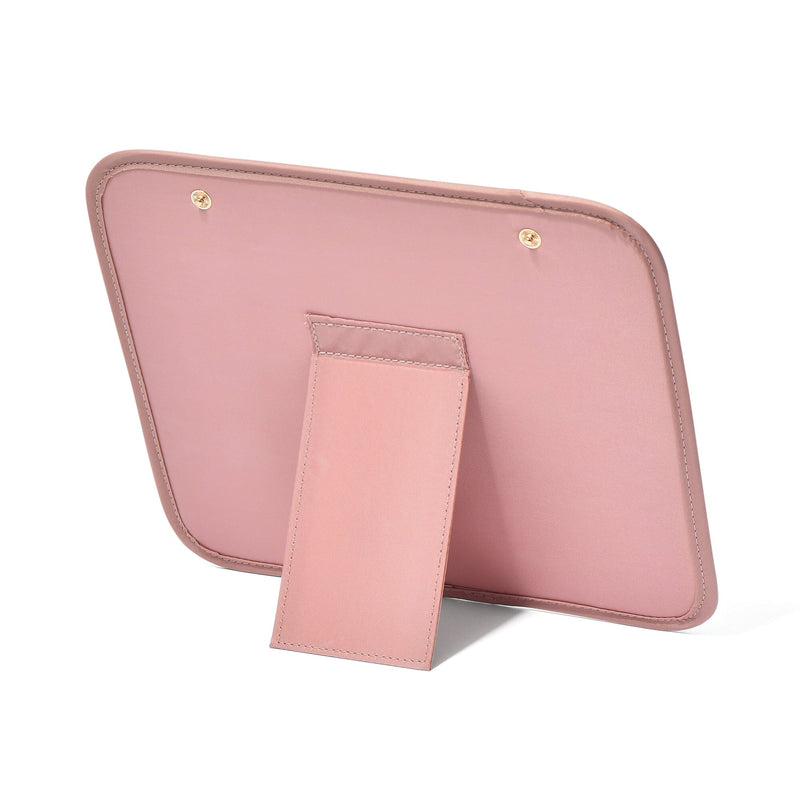 Velour Ribbon Makeup Bag Pink