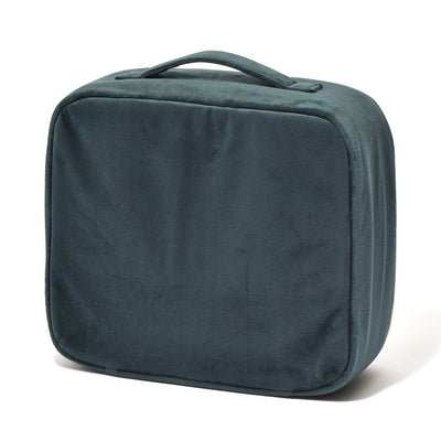 Velour Ribbon Makeup Bag Green