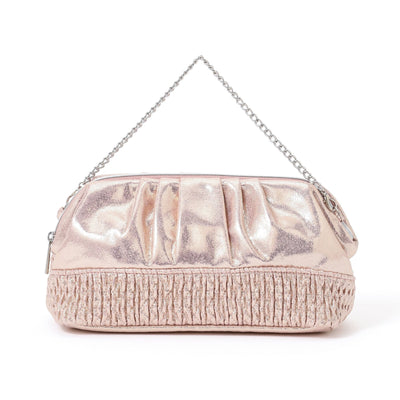Shiny Foil Wire Pouch Pink