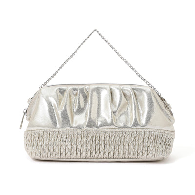 Shiny Foil Wire Pouch Silver