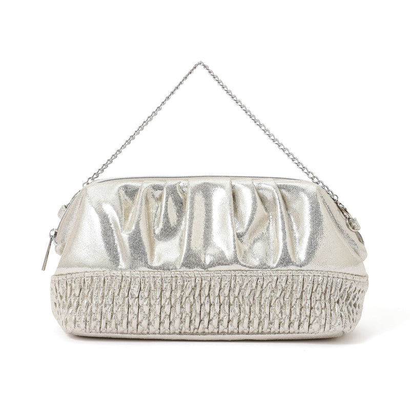 Shiny Foil Wire Pouch Silver