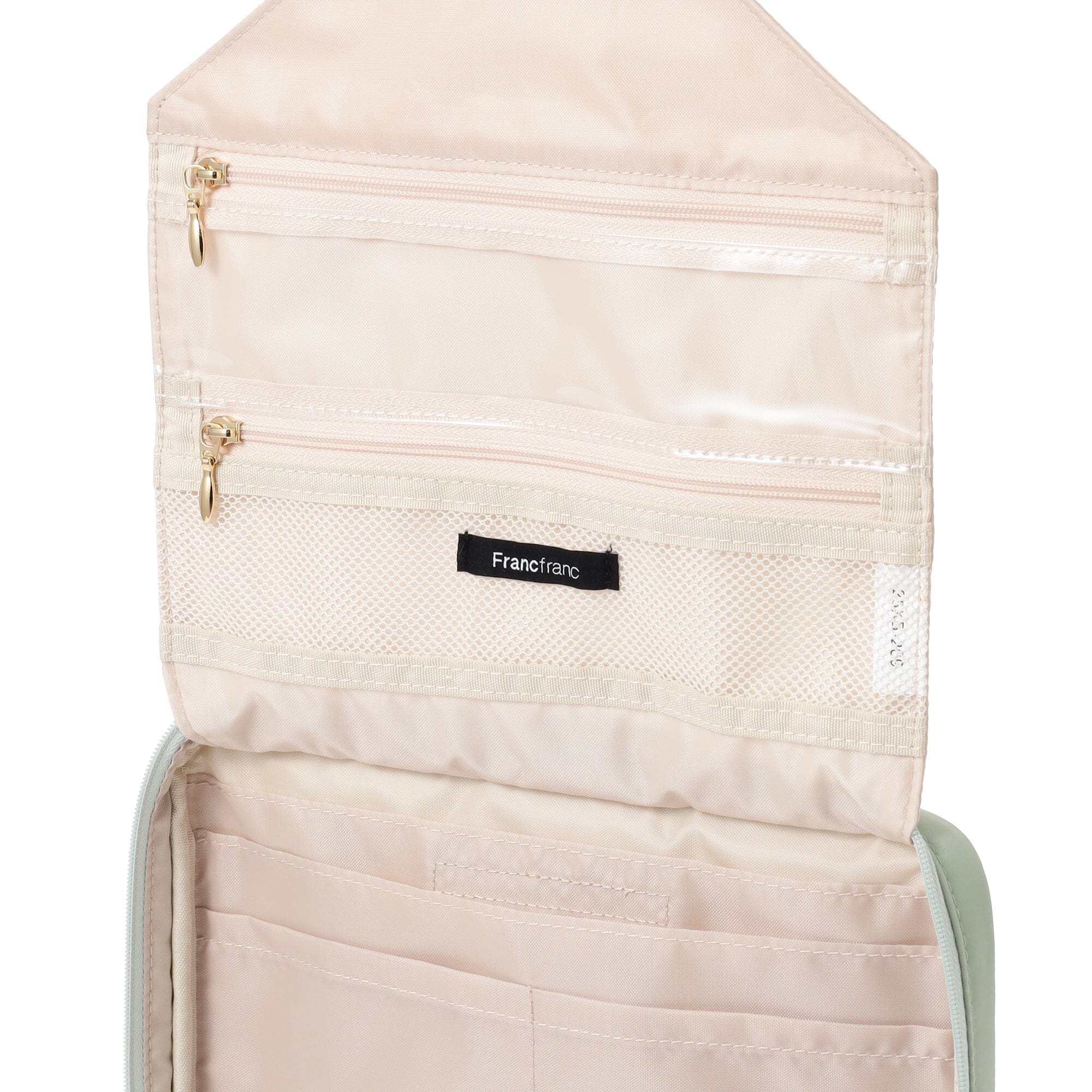 Bicolor Hanging Pouch Large Mint x Ivory