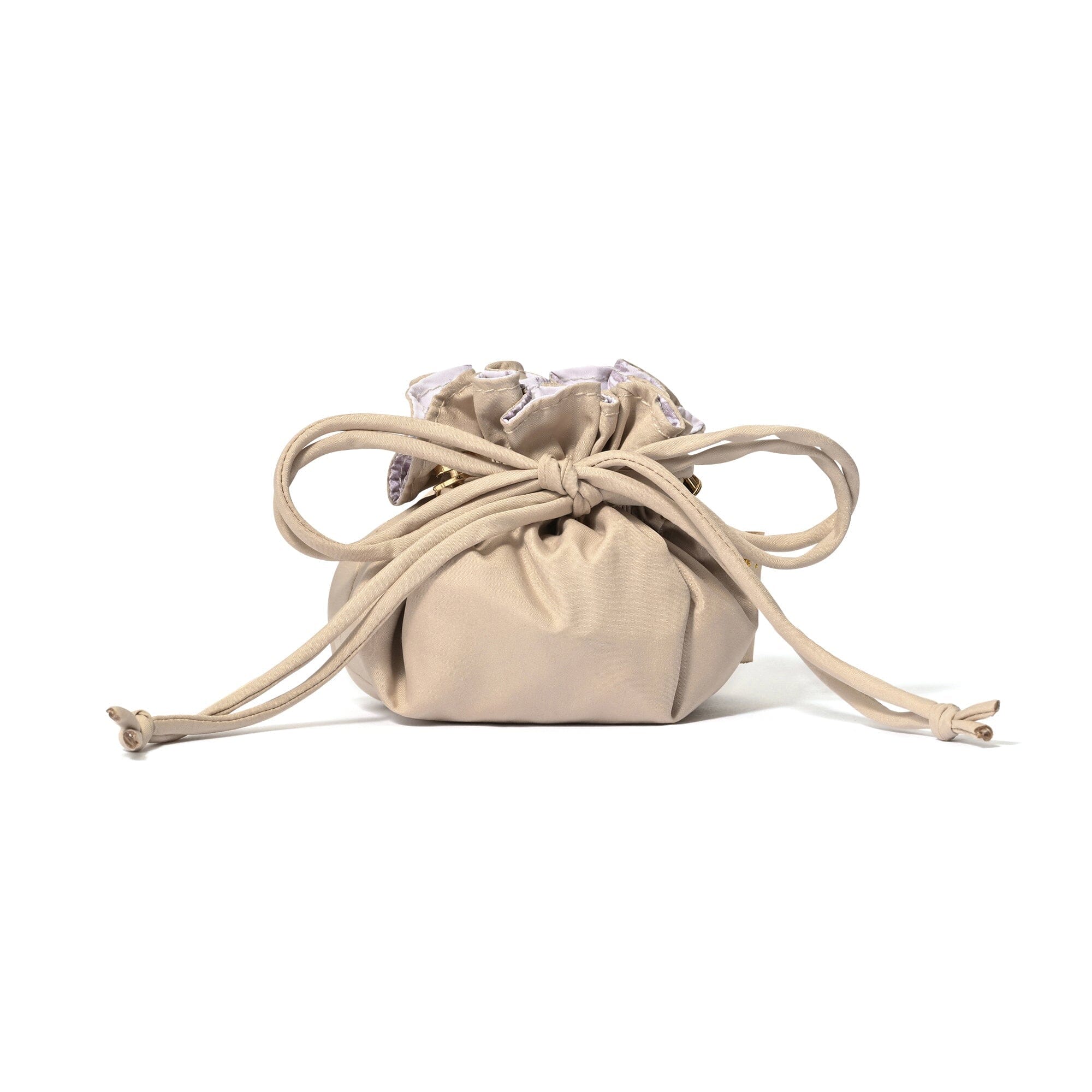 Accessory Drawstring Pouch Classic Flower Design  Pink