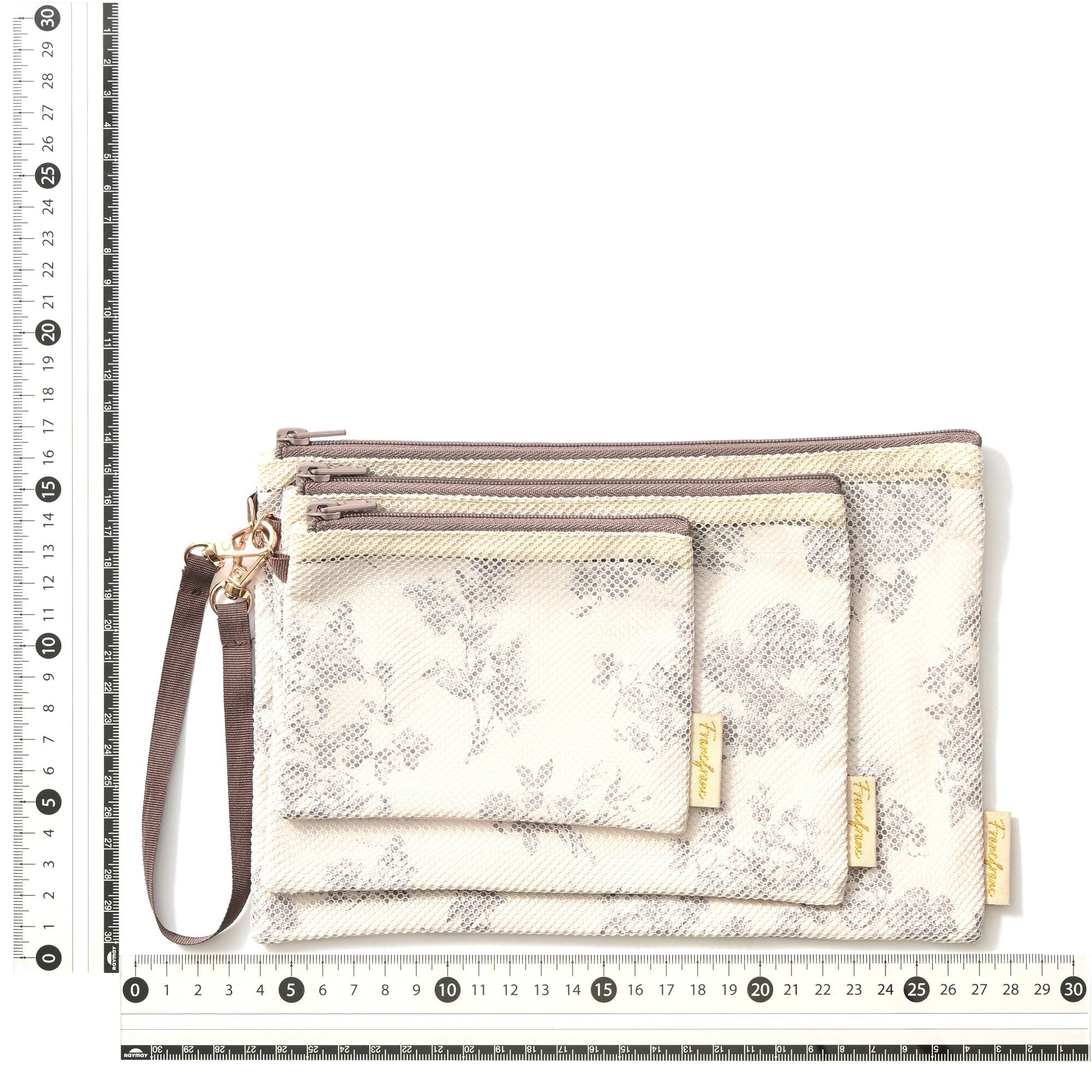 Mesh Pouch Set Classic Flower  Pink