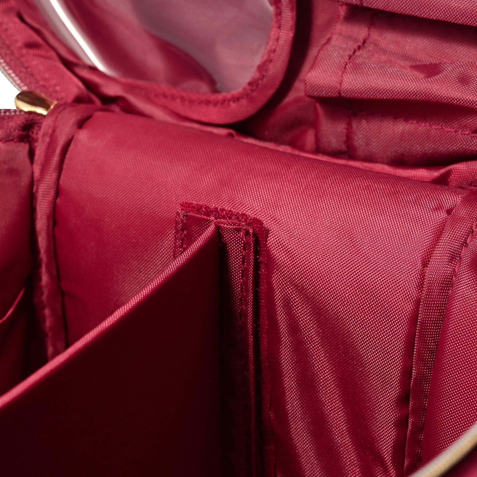 Velour Frill Vanity Pouch L Wine