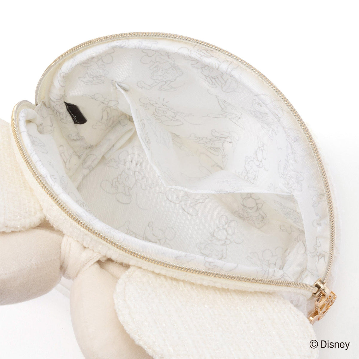 Disney Minnie Face Pouch Ivory