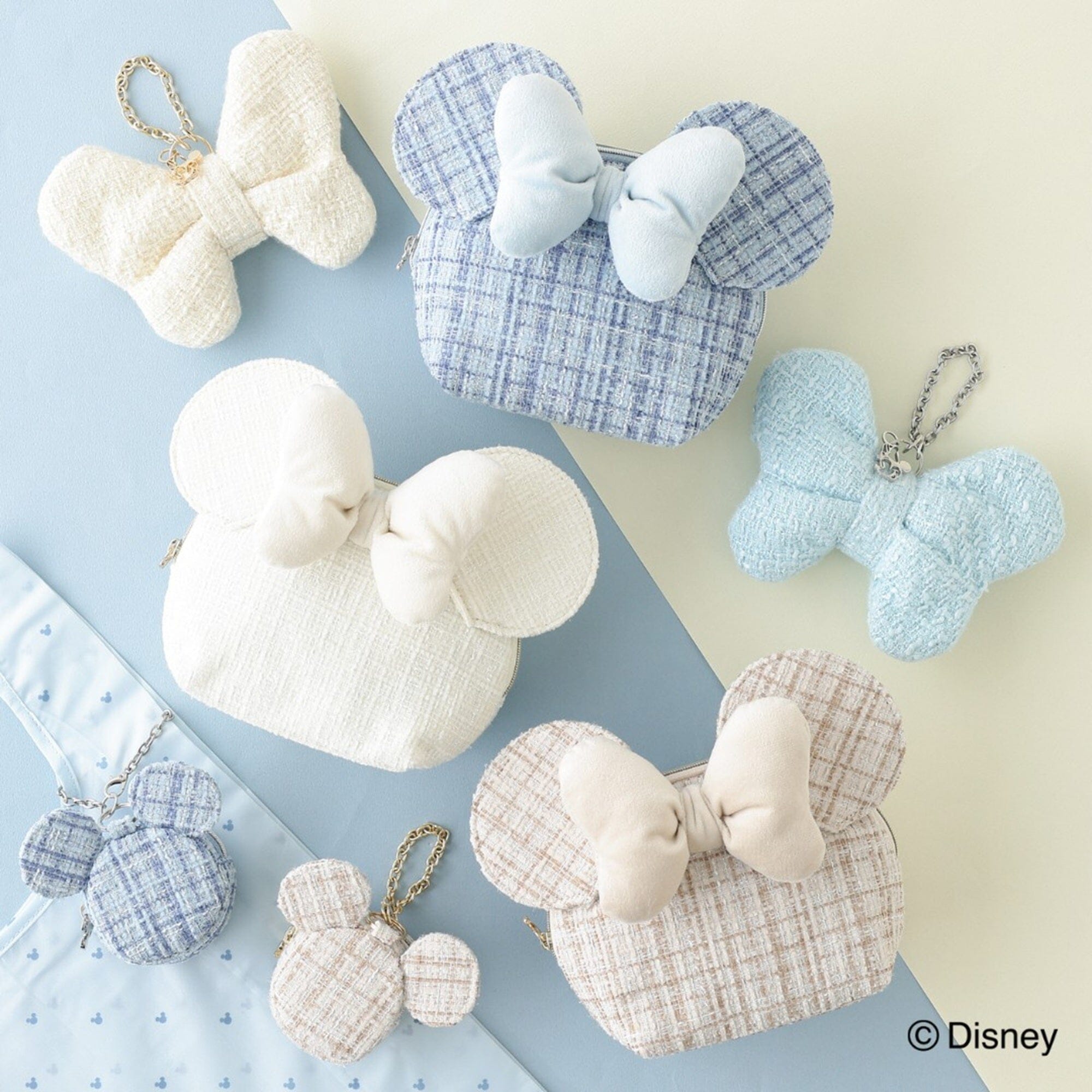 Disney Minnie Face Pouch Beige