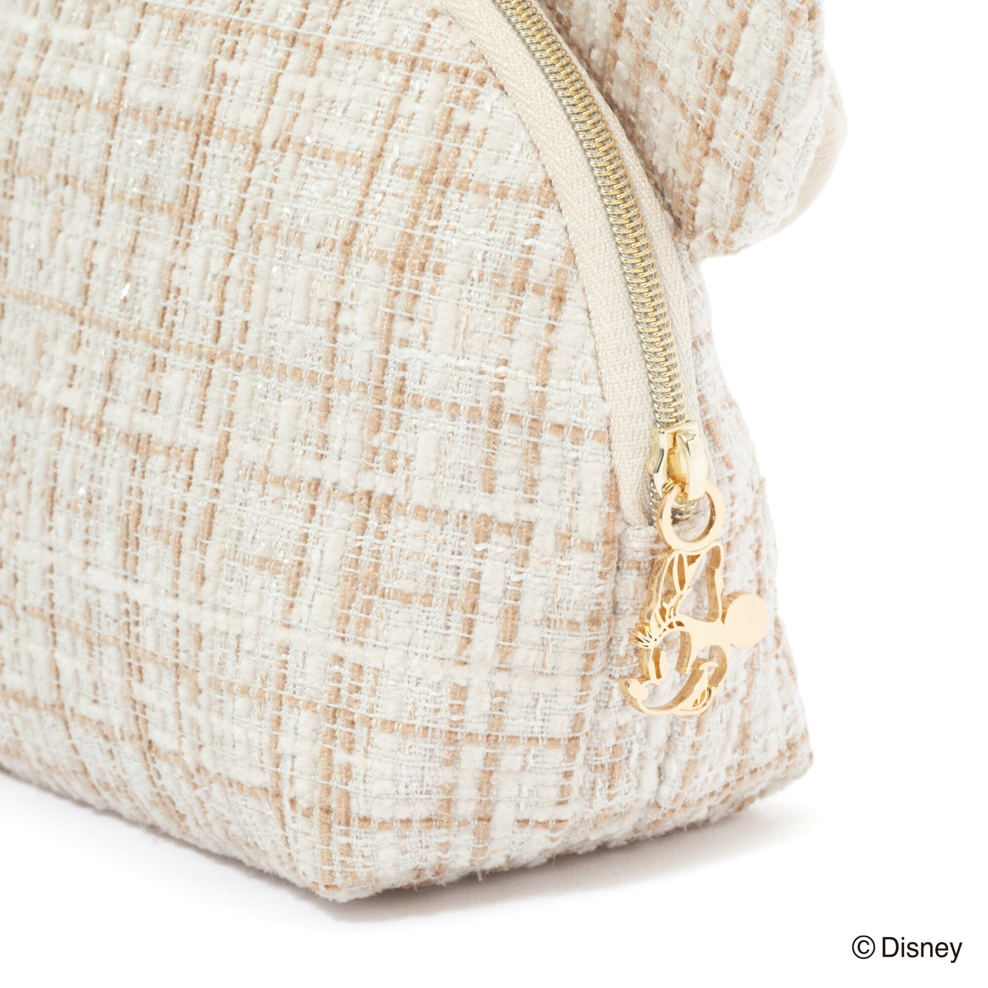 Disney Minnie Face Pouch Beige