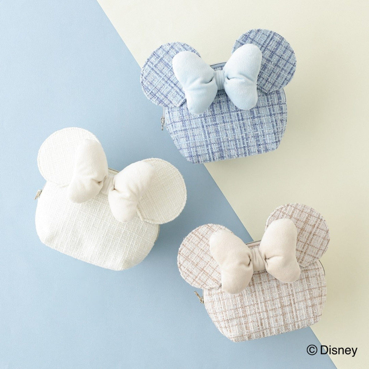 Disney Minnie Face Pouch Light Blue