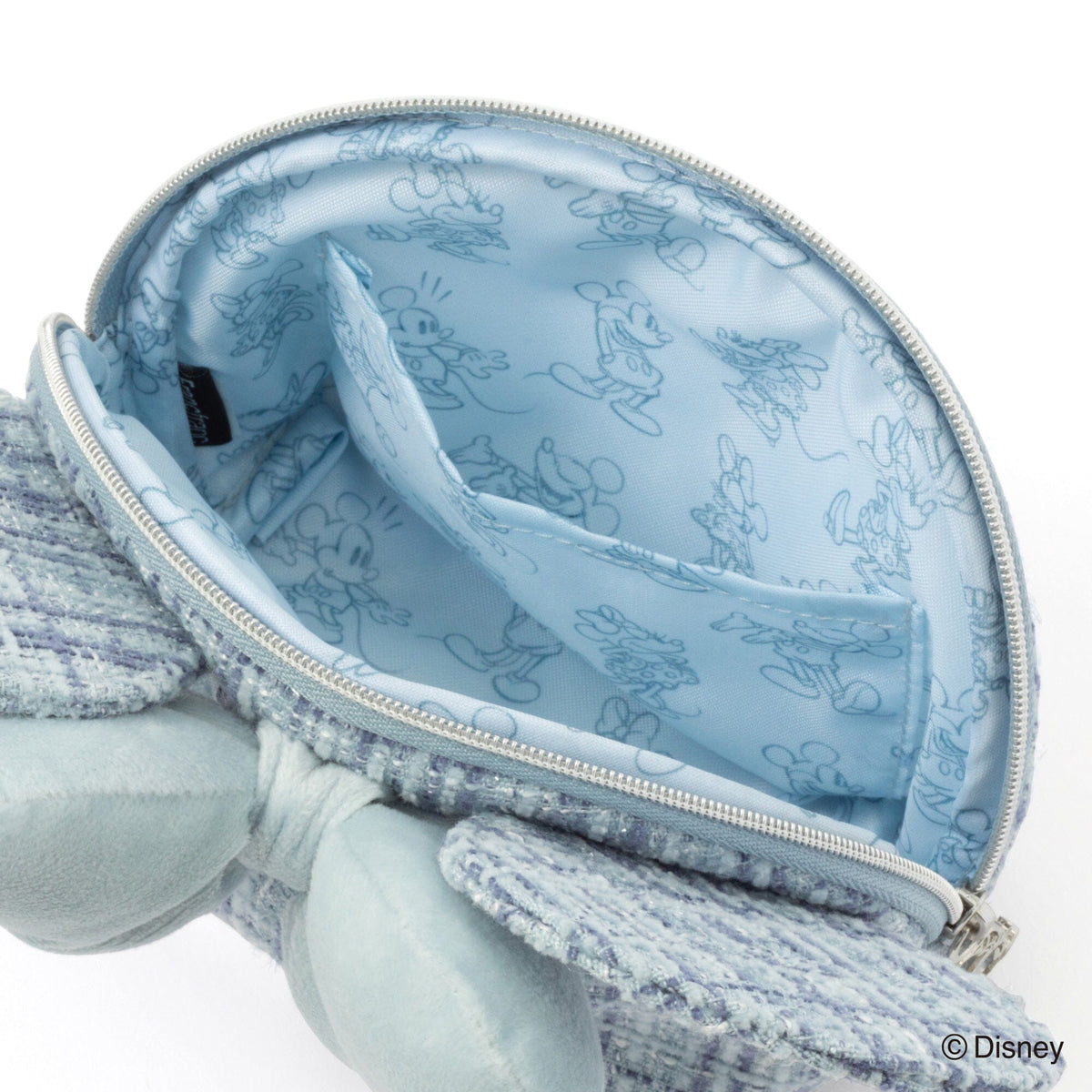 Disney Minnie Face Pouch Light Blue