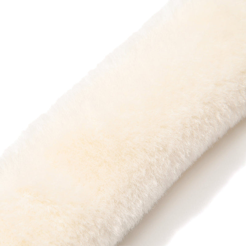 Fur smartphone hand strap ivory